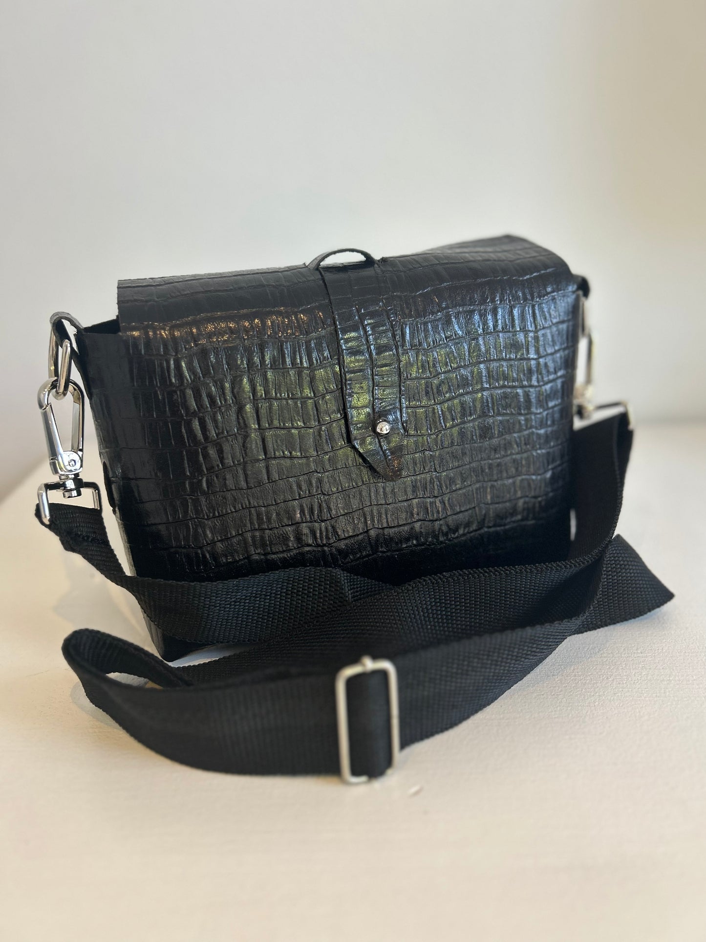 The Jen in croc leather